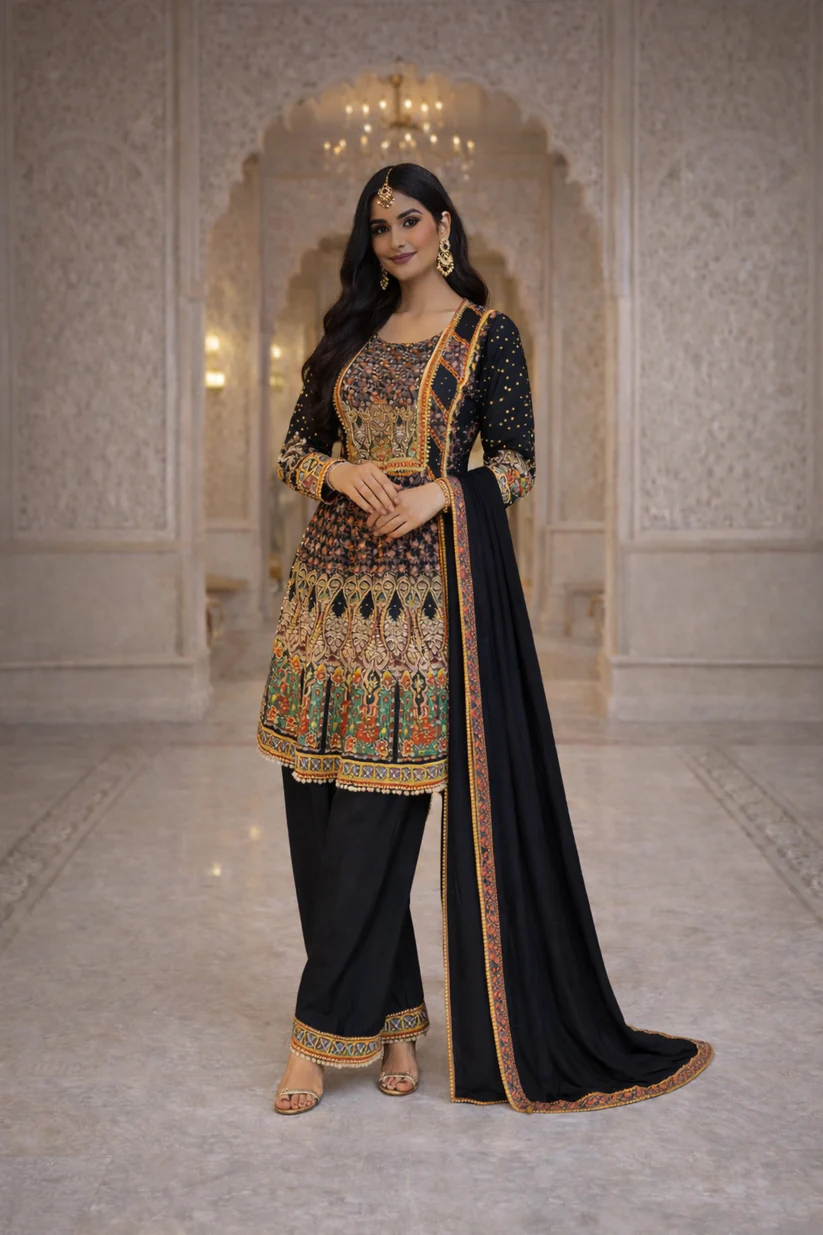 Elegantinblacksalwarkameez